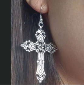 Сережки Серьги ^/--/^ Большие серьги кресты ^_^^^ Великі сережки хрести - фото фото фото