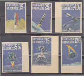 Габон Габон ^/--/^ Габон 1971 КОСМИЧЕСКИЙ КОРАБЛЬ АПОЛЛОН-14 КОСМОС ИССЛЕДОВАНИЯ РАКЕТА СТАРТ б/з Mi.411-416** US$ 5.75 !!! ^_^^^ Габон 1971 КОСМІЧНИЙ КОРАБЛЬ АПОЛЛОН-14 КОСМОС ДОСЛІДЖЕННЯ РАКЕТУ СТАРТ б/з Mi.411-416** EUR 7.- - фото фото фото
