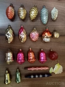 Ялинкові іграшки Ёлочные игрушки ^/--/^ Набор ёлочных игрушек СССР 20 /--/ штук 1960-70-е года==========смотрите все мои лоты=========== ^_^^^ Набір ялинкових іграшок СРСР 20 /--/ штук 1960-70-і роки розгляньте всі мої лоти - фото фото фото