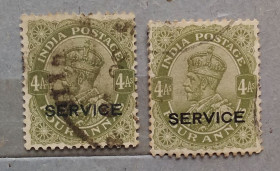 Індія Индия ^/--/^ Индия 1912 г - Король Георг V  (служебные марки) ^_^^^ 1912 — Король Георг V (службові марки) - фото фото фото