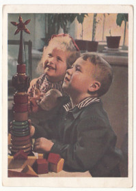 СРСР СССР ^/--/^ Юные строители 1954 Уткин Р /--/ 12 ^_^^^ Юні будівельники 1954 Уткін Р /--/ 12 - фото фото фото