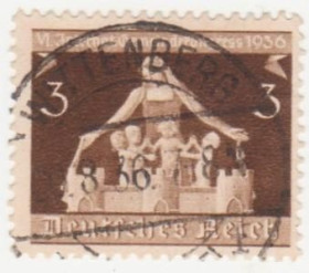 Третій Рейх (-) Третий Рейх (-) ^/--/^ Германия   ( Рейх) 1936 г. №  610 гашеная ^_^^^ Німеччина (Рейх) 1936 р. No 610 гашена - фото фото фото
