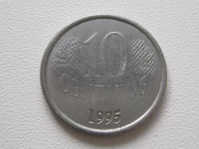 Бразилія Бразилия ^/--/^ Бразилия 10 сентаво 1995 года П /--/ 2-199 ^_^^^ Бразилія 10 сентаво 1995 П /--/ 2-199 - фото фото фото