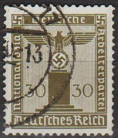 Третій Рейх (-) Третий Рейх (-) ^/--/^ 1938 - Рейх - Службова марка 30 Mi.153 _10,0 € ^_^^^ 1938 - Рейх - Служебная марка 30 Mi.153 _10,0 € - фото фото фото