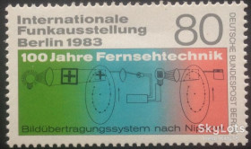 НДР, ФРН ГДР, ФРГ ^/--/^ Западный Берлин 1983 телевидение Mi 702 MNH ^_^^^ Західний Берлін 1983 телебачення Mi 702 MNH - фото фото фото
