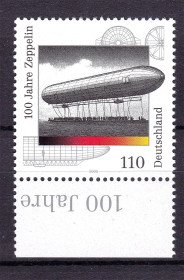 Транспорт Транспорт ^/--/^ Авиация .  Германия  2000 г  MNH - дирижабль ^_^^^ Авіація . Німеччина 2000 р MNH - дирижабль - фото фото фото