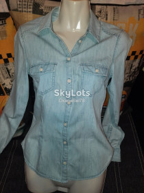 Блузки, сорочки Блузки, рубашки ^/--/^ Джинсовая рубашка H&amp;M  XS eur 34 р.40-42 ^_^^^ Джинсова сорочка H&amp;M XS eur 34 р.40-42 - фото фото фото