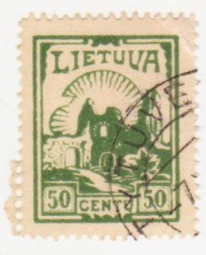 Балтійські країни Балтийские страны ^/--/^ Литва 1923 г №  195 гашеная ^_^^^ Литва 1923 р. No 195 гашена - фото фото фото