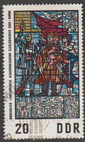 НДР, ФРН ГДР, ФРГ ^/--/^ Германия Німеччина ГДР 1968 витраж ^_^^^ Германия ГДР 1968 витраж - фото фото фото