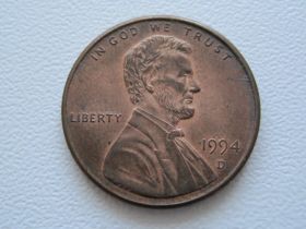 Обігові Обиходные ^/--/^ США 1 цент 1994 года D 21534 ^_^^^ США 1 цент 1994 року D 21534 - фото фото фото