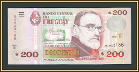 Уругвай Уругвай ^/--/^ Уругвай 200 песо 2000 P-77  (77 /--/ b) UNC ^_^^^ Уругвай 200 песо 2000 P-77 /--/ b UNC - фото фото фото