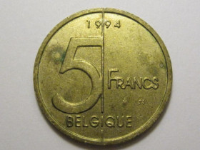 Бельгія Бельгия ^/--/^ Бельгия 5 франков 1994 года BELGIQUE 3 /--/ П /--/ 757 ^_^^^ Бельгія 5 франків 1994 року BELGIQUE 3 /--/ П /--/ 757 - фото фото фото