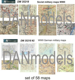 Інше Другое ^/--/^ Danmodel 35218 - немецкие топографические карты ВОВ &amp; советские топографические карты ВОВ 1/35 ^_^^^ Danmodel 35218 - німецькі топографічні карти ВВВ &amp; радянські топографічні карти ВВВ 1/35 - фото фото фото