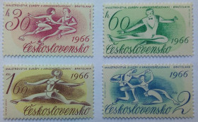 Чехословаччина Чехословакия ^/--/^ Чехословакия 1966 Фигурное катание, MNH  (КЦ = 4,2 евро) ^_^^^ Фігурне катання, MNH (КЦ = 4,2 євро) - фото фото фото