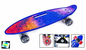 Дитячі ролики та скейти Детские ролики и скейты ^/--/^ Penny Board С Ручкой Scale Sports Universe Светящиеся колеса (87993766) ^_^^^ Penny Board З Ручкою Scale Sports Universe Світяться колеса (87993766) - фото фото фото