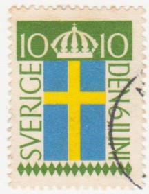 Скандинавія Скандинавия ^/--/^ Швеция 1955 г. № 406 гашеная ^_^^^ Швеція 1955 р. No 406 гашена - фото фото фото