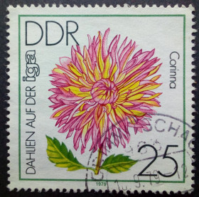 НДР, ФРН ГДР, ФРГ ^/--/^ ГДР 1979 Цветы 25 Pfg, гашеная ^_^^^ НДР 1979 Квіти 25 Pfg, гашена - фото фото фото