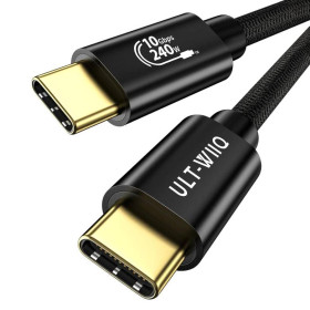 Зарядні пристрої Зарядные устройства ^/--/^ Кабель USB-C к USB-C, кабель передачи данных USB 3.1 10 Гбит/с с PD 3.1 240 Вт 2 метра ^_^^^ Кабель USB-C до USB-C, кабель передачі даних USB 3.1 10 Гбіт/с з PD 3.1 240 Вт 2 метри - фото фото фото