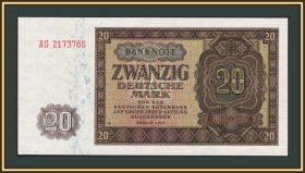 Німеччина Германия ^/--/^ Германия  (ГДР) 20 марок 1948 P-13  (13 /--/ b) UNC ^_^^^ Німеччина (НДР) 20 марок 1948 P-13 (13 /--/ b) UNC - фото фото фото
