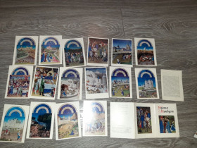СРСР СССР ^/--/^ Набор открыток Братья Лимбурги 16 шт 1975 /--/ г. ^_^^^ Набір листівок Брати Лімбурги 16 шт 1975 /--/ р. - фото фото фото