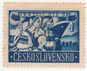 Чехословаччина Чехословакия ^/--/^ Чехословакия 1946  г. № 504 ^_^^^ Чехословаччина 1946 р. No 504 - фото фото фото