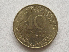 Франція Франция ^/--/^ Франция 10 сантимов 1977 года 38191 ^_^^^ Франція 10 сантимів 1977 38191 - фото фото фото