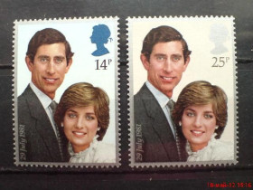 Історія та особистості История и личности ^/--/^ Великобритания 1981 Wedding of Prince Charles and Lady Diana  MNH ^_^^^ 1981 — Wedding of Prince Charles and Lady Diana MNH - фото фото фото