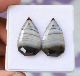 Агат Агат ^/--/^ Натуральный агат  пара 14 Ct 23 x 13 мм ^_^^^ Натуральний агат пара 14 Ct 23 x 13 мм - фото фото фото