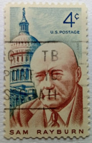 Північна Америка Северная Америка ^/--/^ США 1962 Сэм Рейберн, гашеная ^_^^^ США 1962 Сем Рейберн, гашена - фото фото фото