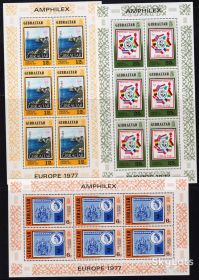 Малі Держави Європи Малые Государства Европы ^/--/^ ZM Гибралтар 1977 г  MNH - 3 /--/ мл ^_^^^ ZM Гібралтар 1977 MNH - 3 /--/ мл - фото фото фото
