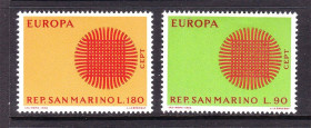 Малі Держави Європи Малые Государства Европы ^/--/^ Сан Марино 1970 г MNH  - - EUROPA CEPT - ^_^^^ Сан Марино 1970 MNH - EUROPA CEPT - фото фото фото