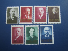 СРСР - СССР - ^/--/^ 7 марок СРСР 1970 ленін 100 років від народження MNH ^_^^^ 7 марок СССР 1970 ленин 100 лет от рождения MNH - фото фото фото