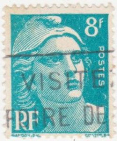 Франція Франция ^/--/^ Франция  1947  г. № 794 гашеная ^_^^^ Франція 1947 р. No 794 гашена - фото фото фото