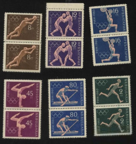 Балканський півострів Балканский полуостров ^/--/^ Болгария 1960 г № 1170‑1175 ** серия пары ^_^^^ Болгарія 1960 р. No 1170-1175 ** серія пари - фото фото фото