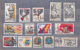 Чехословаччина Чехословакия ^/--/^ ЧЕХОСЛОВАЧЧИНА =  марки 1982 р. = гаш.  = 14 шт. + ^_^^^ ЧЕХОСЛОВАЧИНА = марки 1982 г. = гаш. = 14 шт. + + - фото фото фото