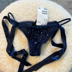 Труси Трусы ^/--/^ S M Primark еротичні трусики з паєтками і бантами атласні лєнти ^_^^^ S M Primark эротические трусики с поетками и бантами атласные ленты - фото фото фото