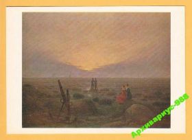 СРСР СССР ^/--/^ ЖИВОПИСЬ 1981 Открытка Море Луна Худ. К.Д.ФРИДРИХ ^_^^^ 1981 Листівка Море Луна Худ.К.Д.ФРИДРИХ - фото фото фото