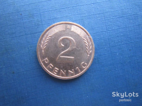 НДР, ФРН ГДР, ФРГ ^/--/^ Монета 2 пфеніги Німеччина ФРН 1995 А ^_^^^ Монета 2 пфенниги Германия ФРГ 1995 А - фото фото фото