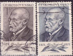 Історія та особистості История и личности ^/--/^ Чехословакия. К 100-летию со дня рождения А. Йирасека 1951 г. ^_^^^ Чехословаччина. До 100-річчя від дня народження А. Йірасека 1951 р. - фото фото фото