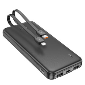 Зовнішні акумулятори (Power Bank) Внешние аккумуляторы (Power Bank) ^/--/^ Power bank Hoco J /--/ 118 10000 mAh з вбудованими кабелями Type-C та Lightning повербанк 2 /--/ xUSB Black ^_^^^ Power bank Hoco J /--/ 118 10000 mAh со встроенными кабелями Type-C и Lightning повербанк 2 /--/ xUSB Black - фото фото фото