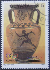 Інше Другое ^/--/^ Гайана Спорт Древняя Греция Керамика Амфора 1987 ^_^^^ Стародавня Греція Кераміка Амфора 1987 - фото фото фото
