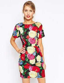 Сукні Платья ^/--/^ Красивое женское короткое платье с розами Asos ^_^^^ Коротка сукня з трояндами Asos - фото фото фото