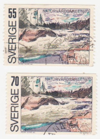 Скандинавія Скандинавия ^/--/^ Швеция 1970 г. № 676‑677 гашеная серия ^_^^^ Швеція 1970 р. No 676-677 гашена серія - фото фото фото