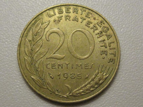 Франція Франция ^/--/^ Франция 20 сантимов 1985 года 38142 ^_^^^ Франція 20 сантимів 1985 38142 - фото фото фото