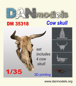 Інше Другое ^/--/^ Danmodel 35318 - материал для диорам. Череп коровы. Набор 4 шт. печать 3 /--/ D. 1/35 ^_^^^ Danmodel 35318 - матеріал для діорів. Череп корови. Набір 4 шт. печатка 3 /--/ D. 1/35 - фото фото фото