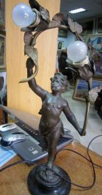 Статуетки, Скульптури, Фігурки, Фарфор Статуэтки, Скульптуры, Фигурки, Фарфор ^/--/^ ЛАМПА НАСТОЛЬНАЯ. ПУТТИ. РАБОЧАЯ ^_^^^ Лампа настільна. Шляхи. Робітник - фото фото фото
