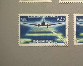 Франція Франция ^/--/^ Франция Транспорт Самолет 1964 ^_^^^ Франція Транспорт Літак 1964 - фото фото фото