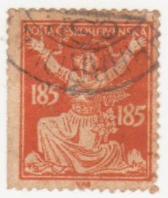 Чехословаччина Чехословакия ^/--/^ Чехословакия 1920 г №  182 гашеная ^_^^^ Чехословаччина 1920 р. No 182 гашена - фото фото фото