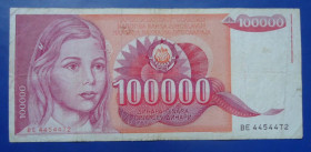 Югославія Югославия ^/--/^ Югославия 100000 динар  1989 ^_^^^ Югославія 100000 динар 1989 - фото фото фото