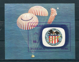 Освоєння космосу Освоение космоса ^/--/^ Фуджейра  Fujeira Space Apollo 16 Mi Block 98 B MNH ^_^^^ Фуджейра Fujeira Space Apollo 16 Mi Block 98 B MNH - фото фото фото